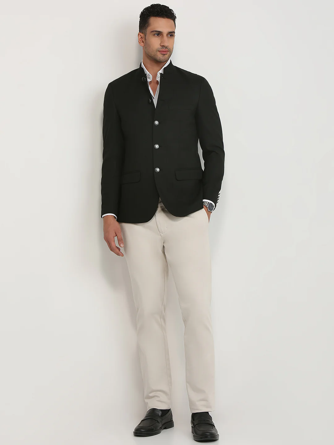 Raymond Men Black Solid Regular Fit Polyester Blend Blazer - Image 5