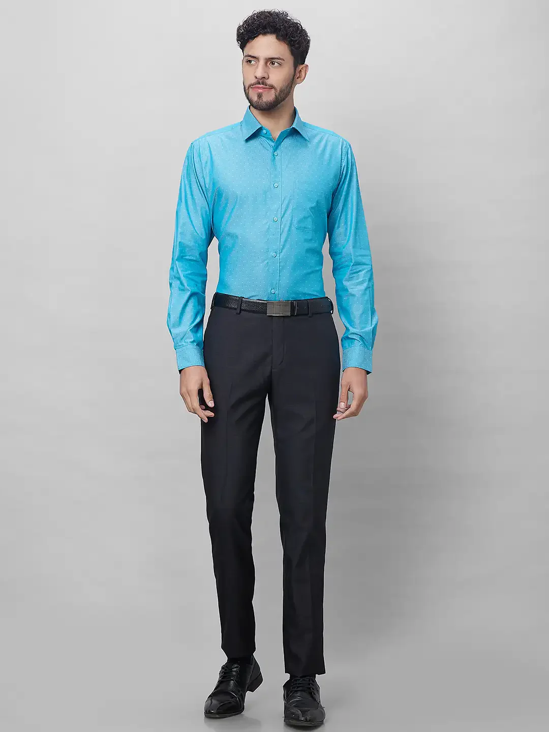 Raymond Men Black Solid Slim Fit Polyester Blend Trouser - Image 5