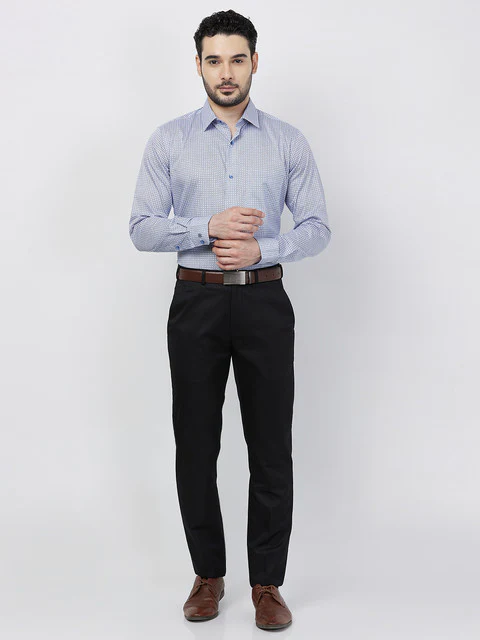 Raymond Men Black Solid Slim Fit Polyester Blend Trouser - Image 6