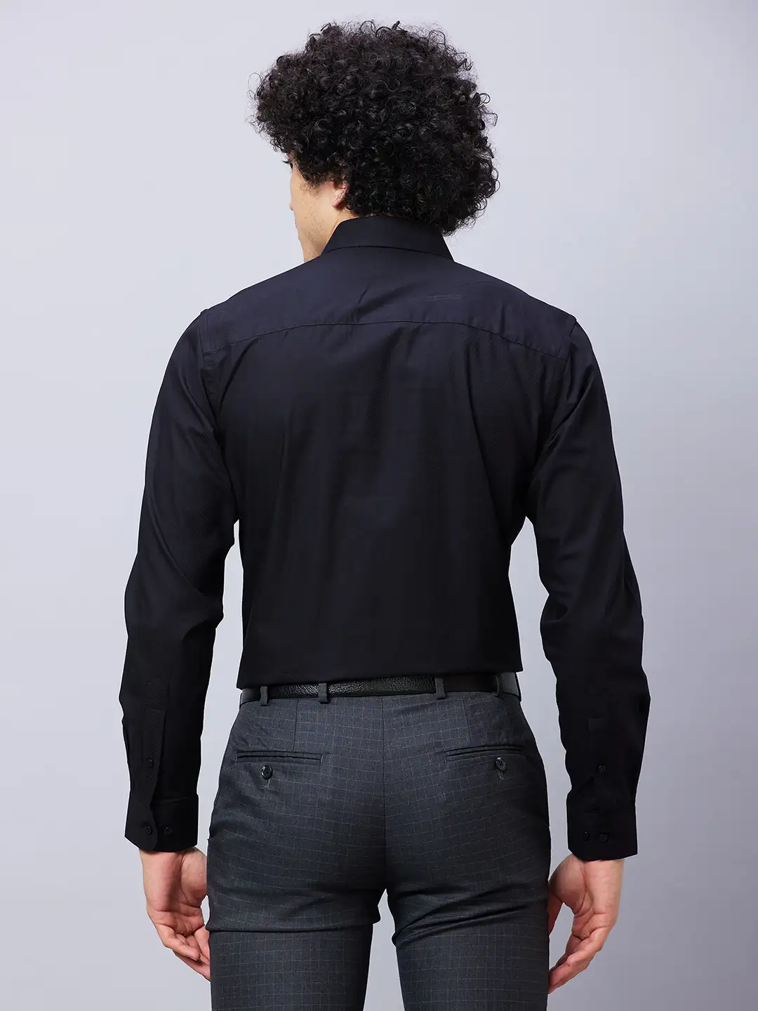 Raymond Men Black Structure Regular Fit Cotton Shirts - Image 4