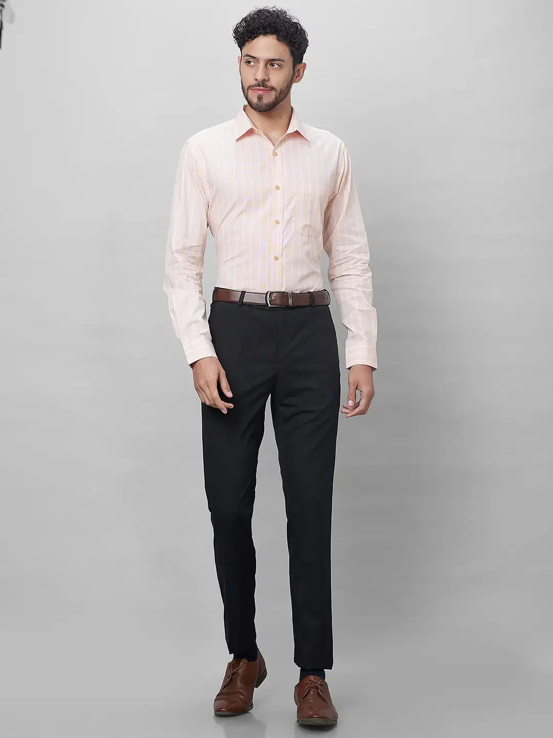 Raymond Men Black Structure Slim Fit Polyester Blend Trouser - Image 6