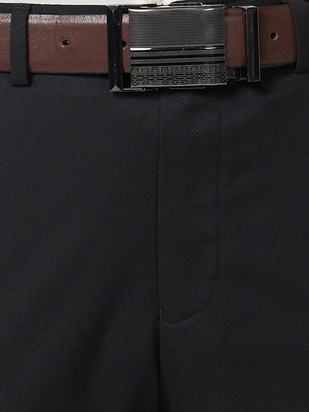 Raymond Men Black Structure Slim Fit Polyester Blend Trouser - Image 7