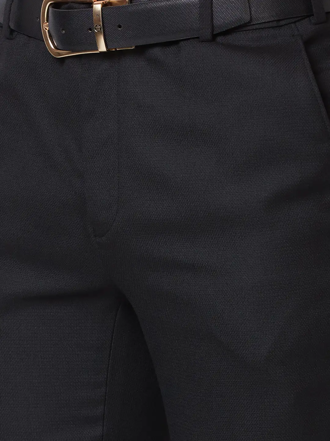 Raymond Men Black Structure Slim Fit Polyester Blend Trouser - Image 6