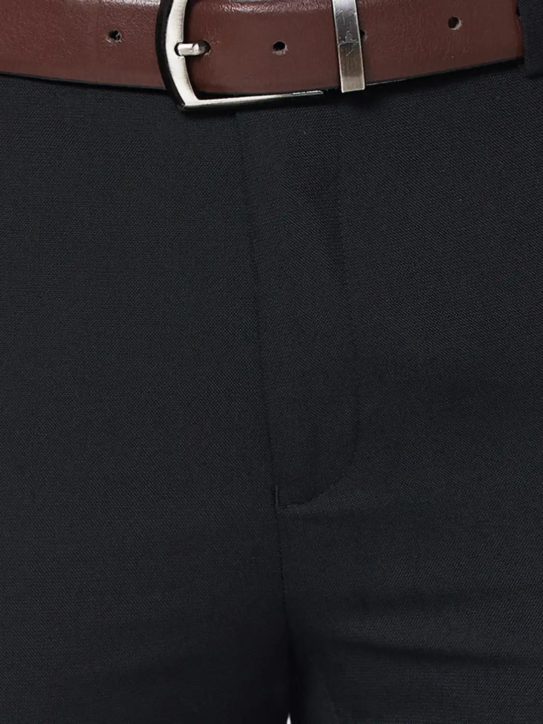 Raymond Men Black Structure Slim Fit Polyester Blend Trouser - Image 7