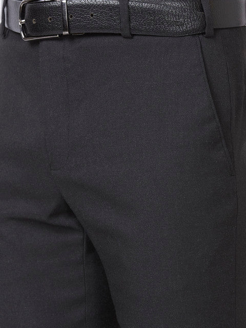 Raymond Men Black Structure Slim Fit Polyester Blend Trouser - Image 6