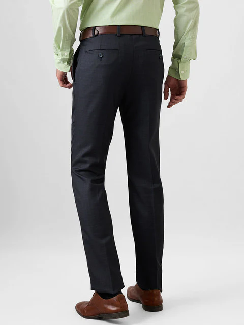 Raymond Men Blue Slim Fit Checks Trouser - Image 5