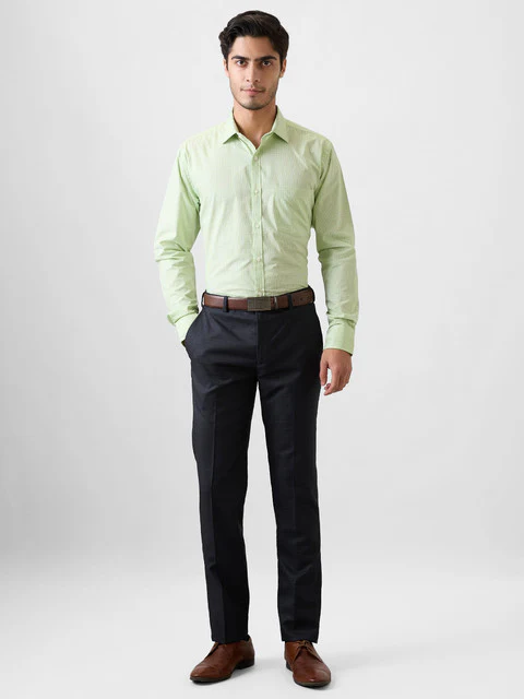 Raymond Men Blue Slim Fit Checks Trouser - Image 6