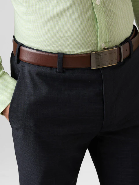 Raymond Men Blue Slim Fit Checks Trouser - Image 8