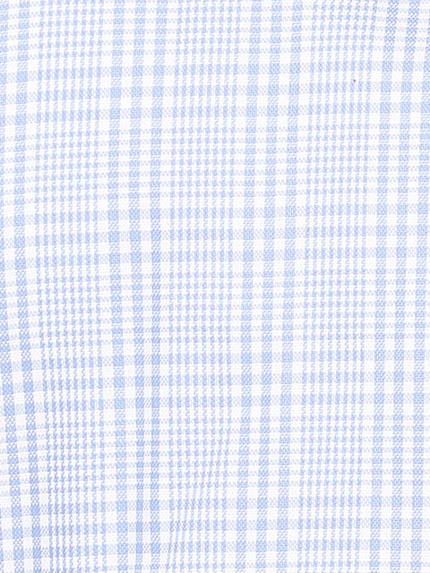 Raymond Men Blue Contemporary Fit Checks Full Sleeve Regular Collar Shirt - Image 7