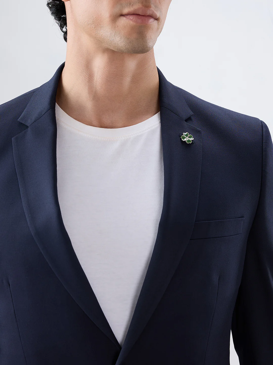 Raymond Men Blue Contemporary Fit Solid Jacket - Image 6