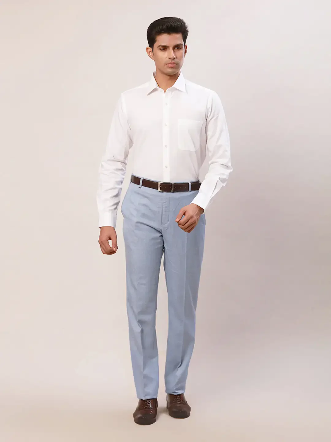 Raymond Men Blue Slim Fit Polyester Blend Trouser - Image 5