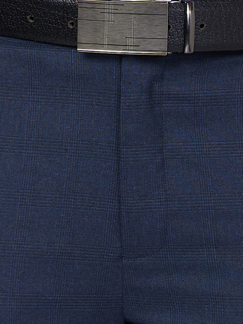 Raymond Men Blue Slim Fit Checks Trouser - Image 7
