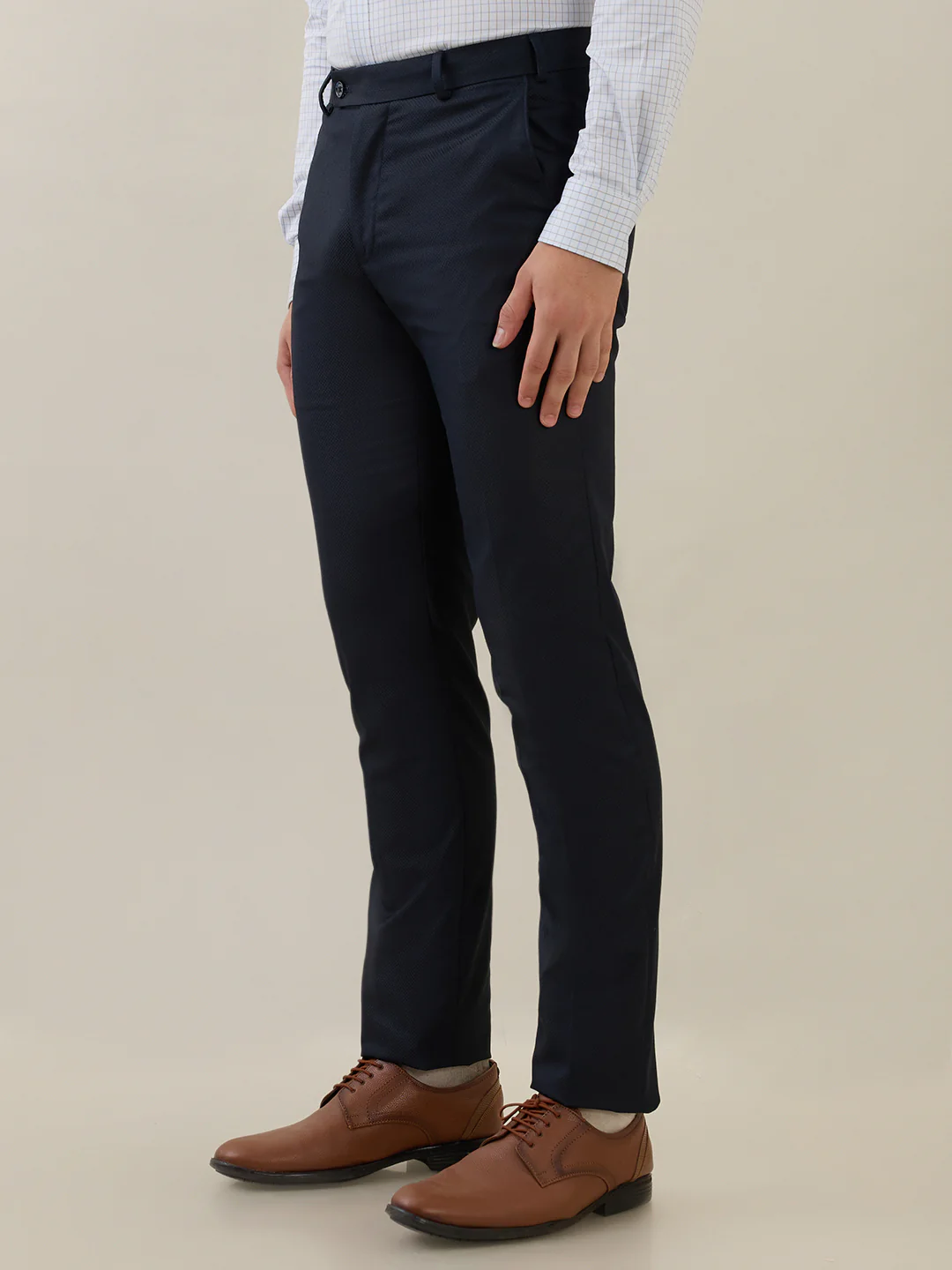 Raymond Men Blue Slim Fit Polyester Blend Trouser - Image 3