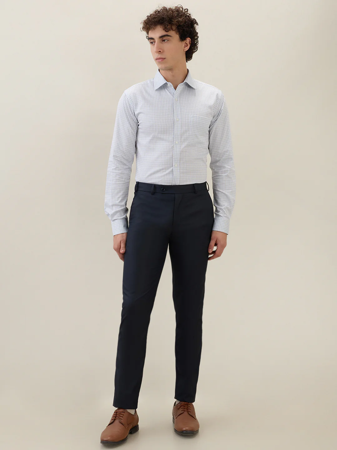 Raymond Men Blue Slim Fit Polyester Blend Trouser - Image 5