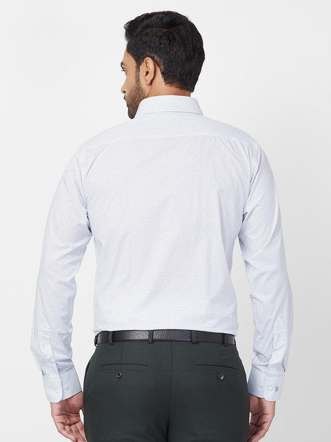 Raymond Men Blue Slim Fit Printed Shirt - Image 4