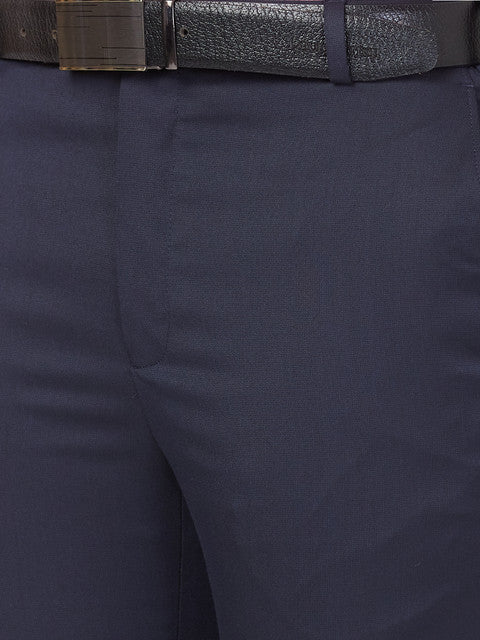 Raymond Men Blue Slim Fit Structured Trouser - Image 6