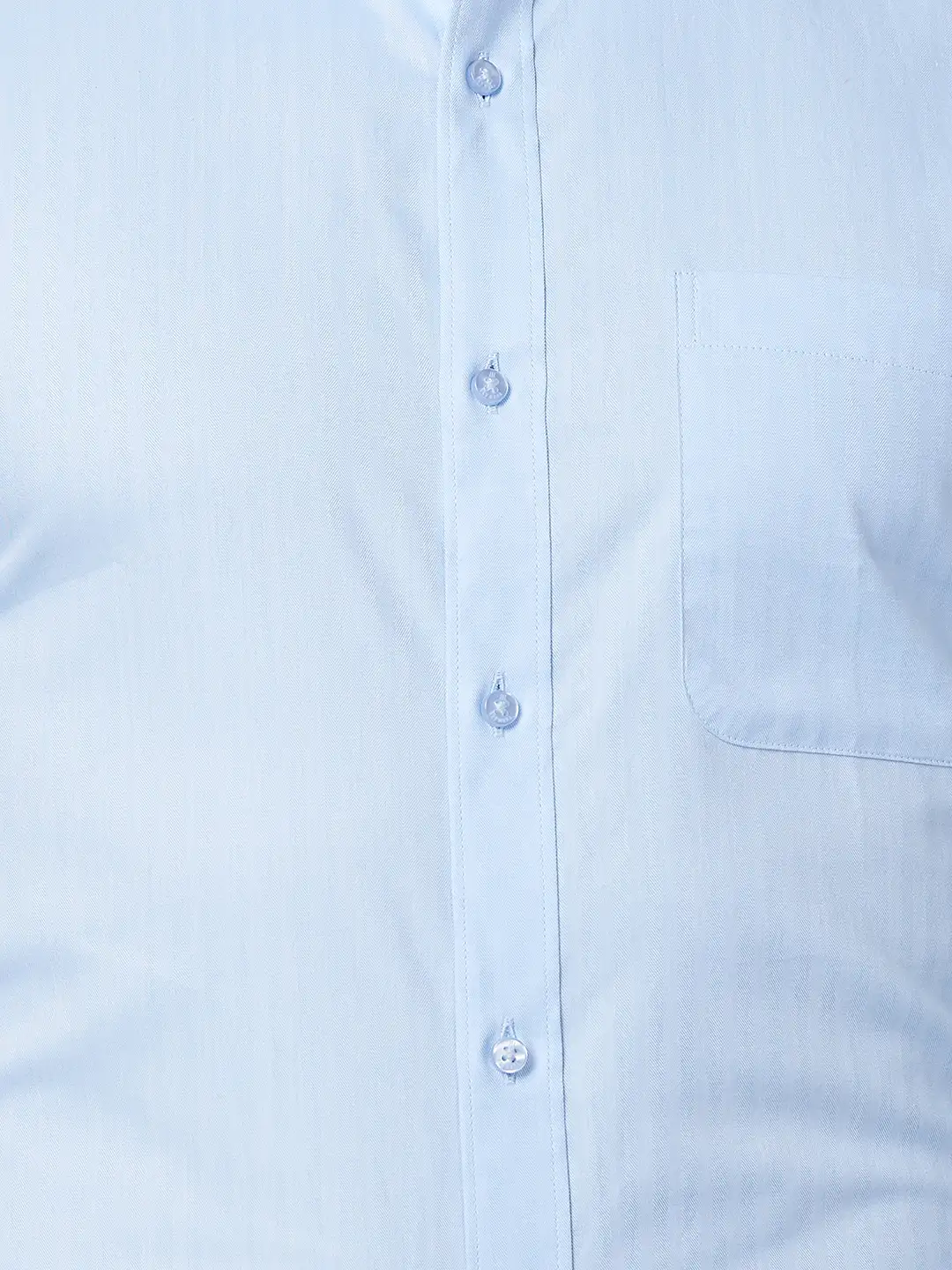Raymond Men Blue Solid Regular Fit Cotton Shirt - Image 7