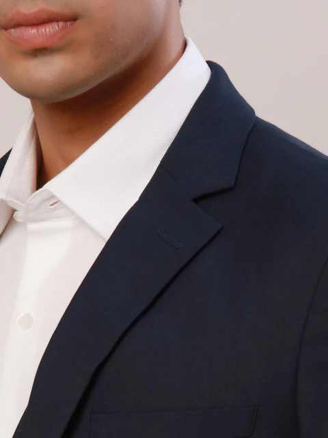 Raymond Men Blue Solid Regular Fit Polyester Blend Suit - Image 5