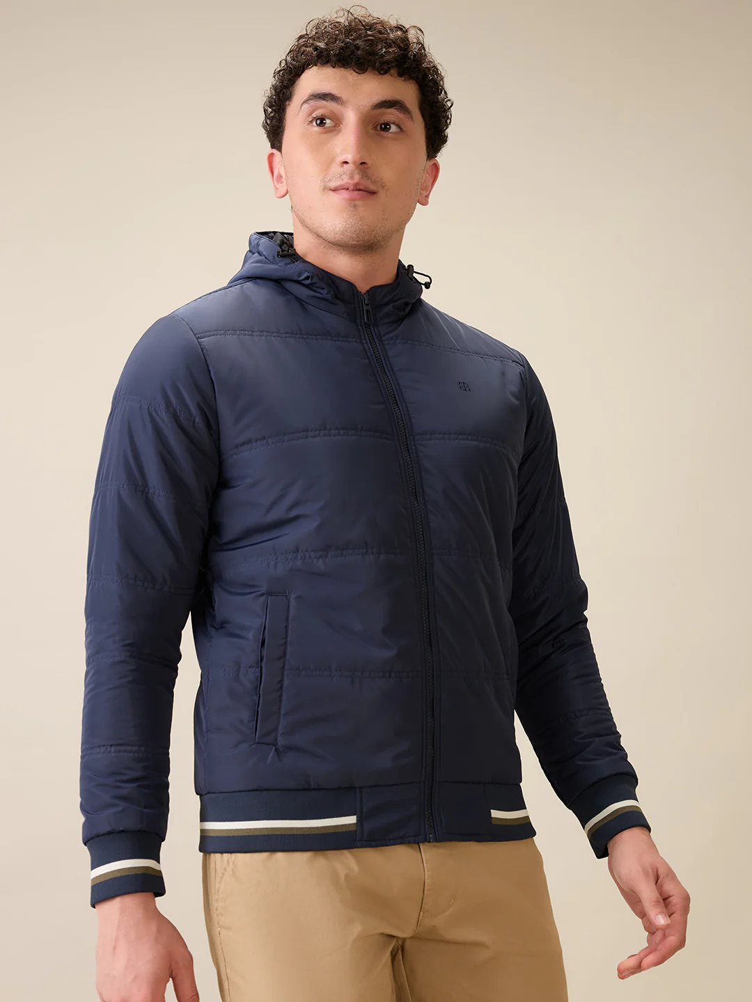 Raymond Men Blue Solid Regular Fit Polyester Full Sleeve Jacket - Image 2