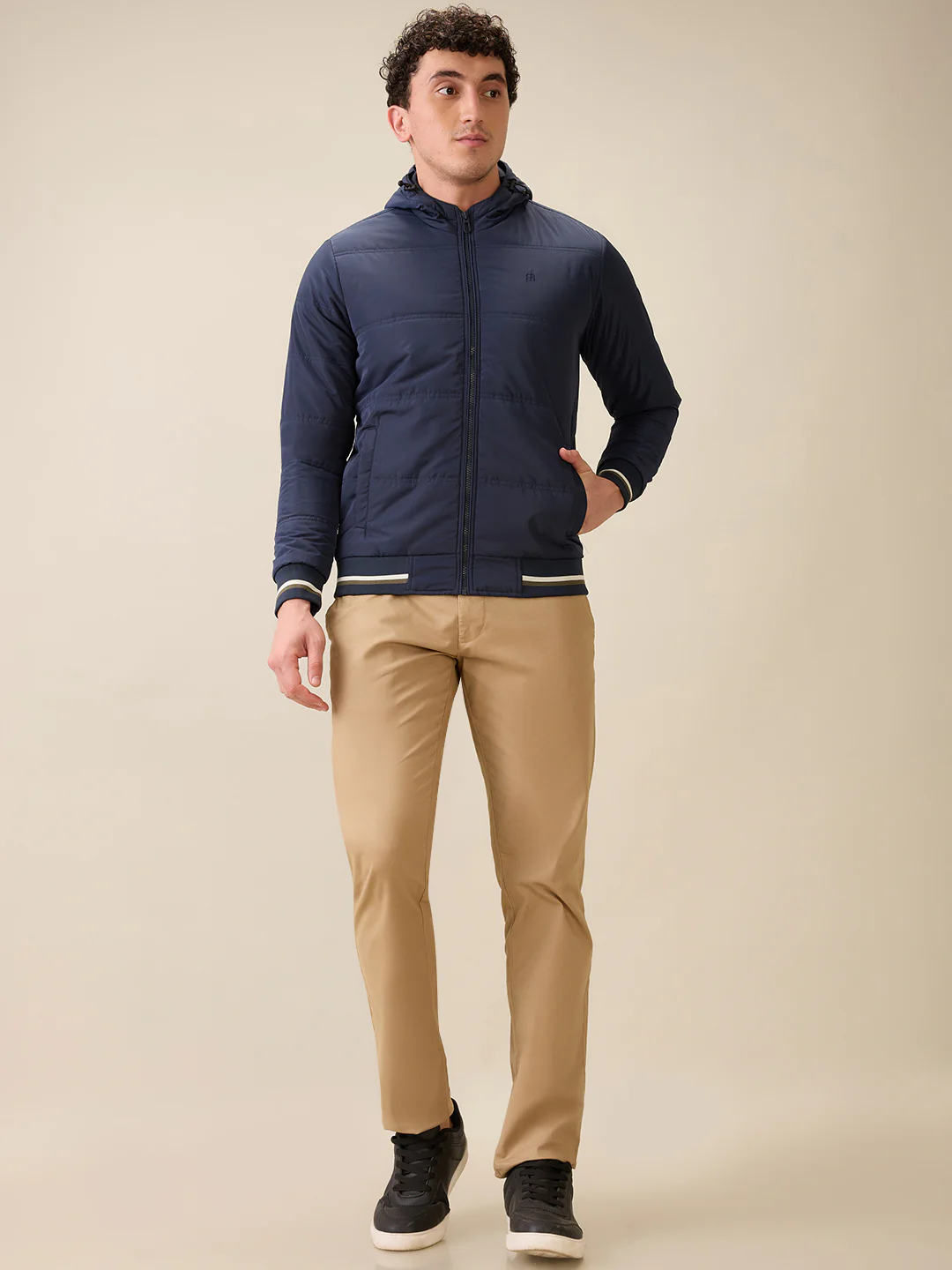 Raymond Men Blue Solid Regular Fit Polyester Full Sleeve Jacket - Image 5