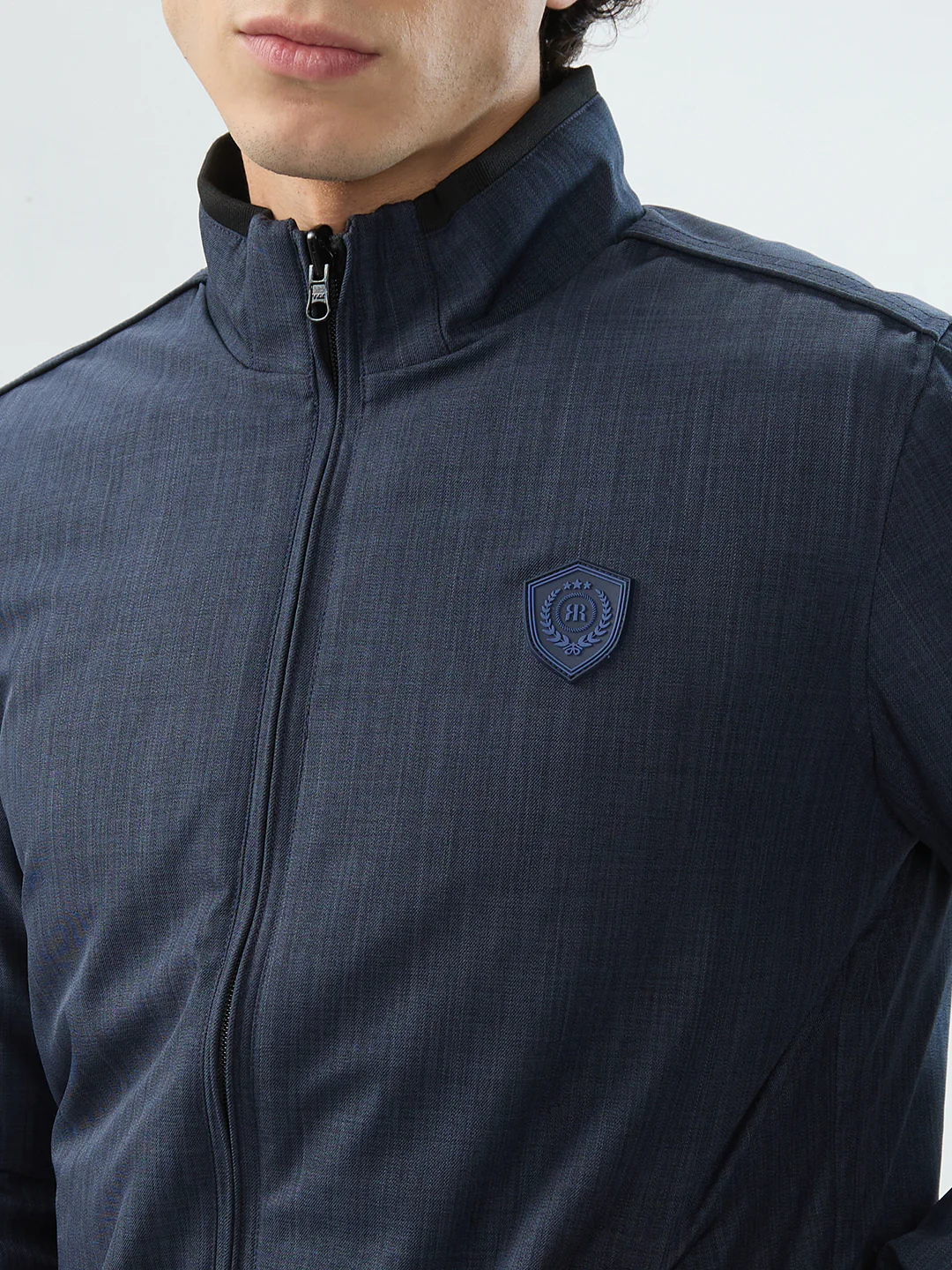 Raymond Men Blue Solid Regular Fit Polyester Jacket/Winterwear - Image 6