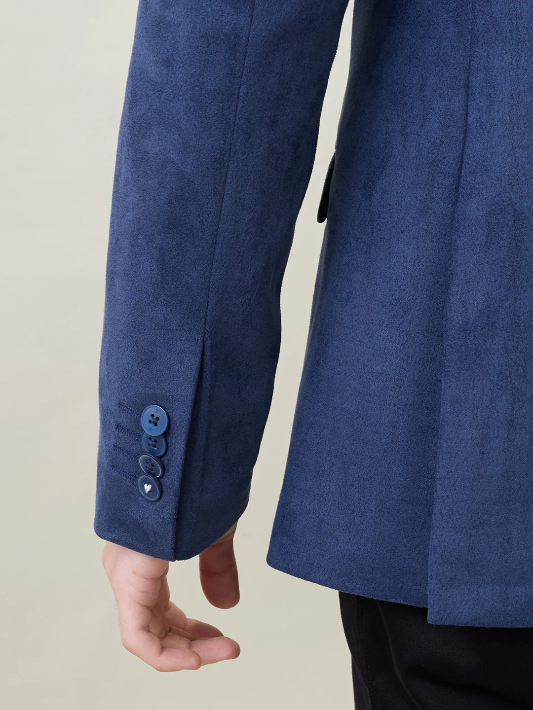 Raymond Men Blue Solid Regular Fit Terylene Blend Blazer - Image 8