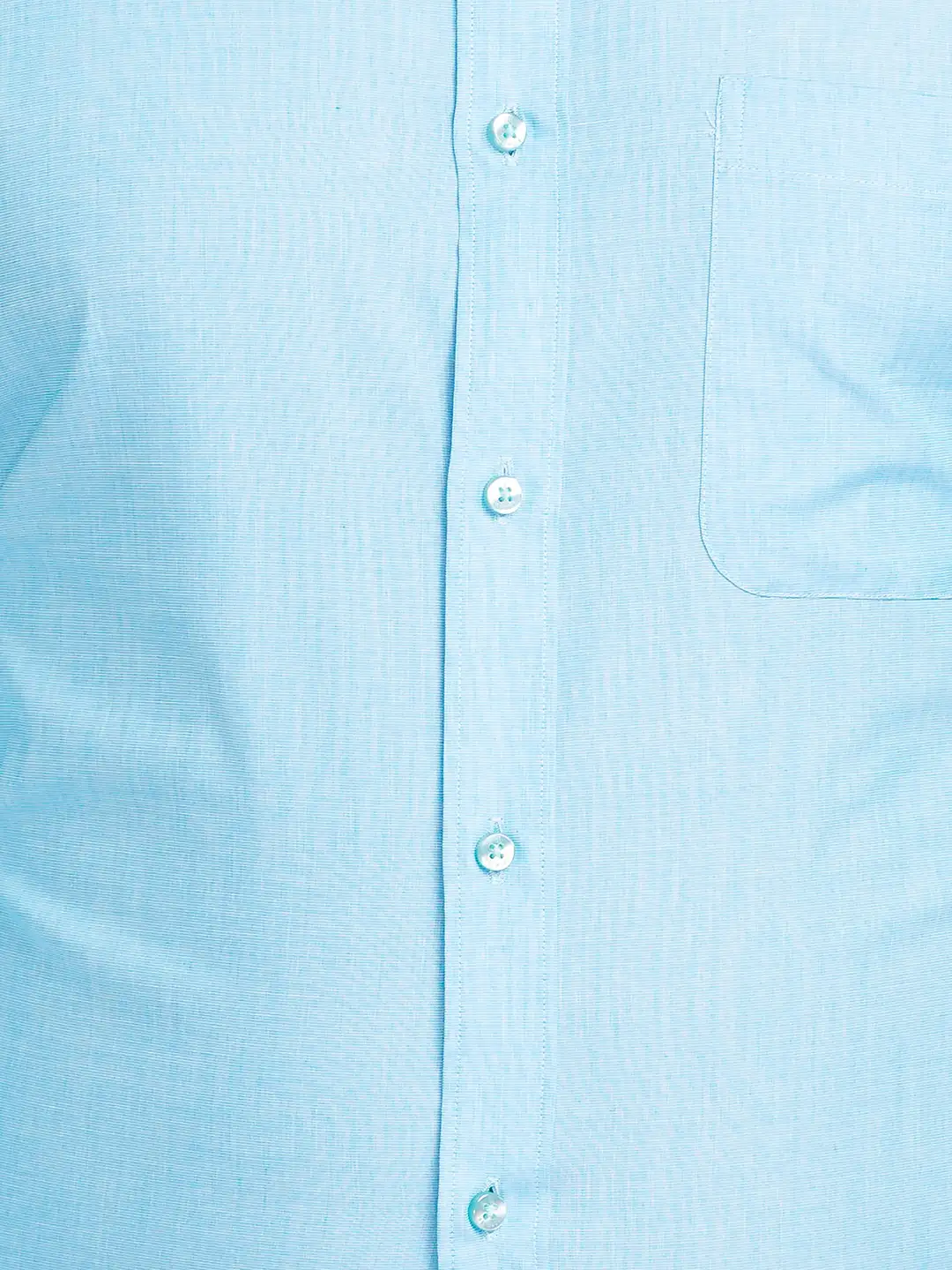 Raymond Men Blue Solid Slim Fit Cotton Shirt - Image 7