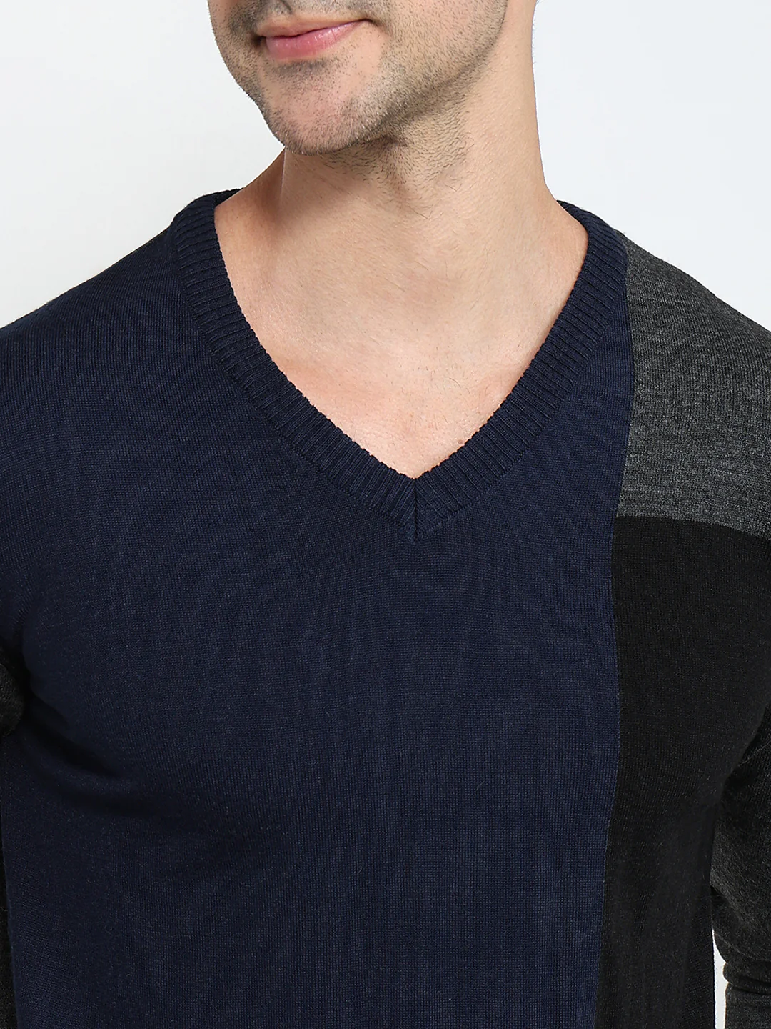 Raymond Men Blue Structure Acrylic Blend Sweatshirt - Image 6