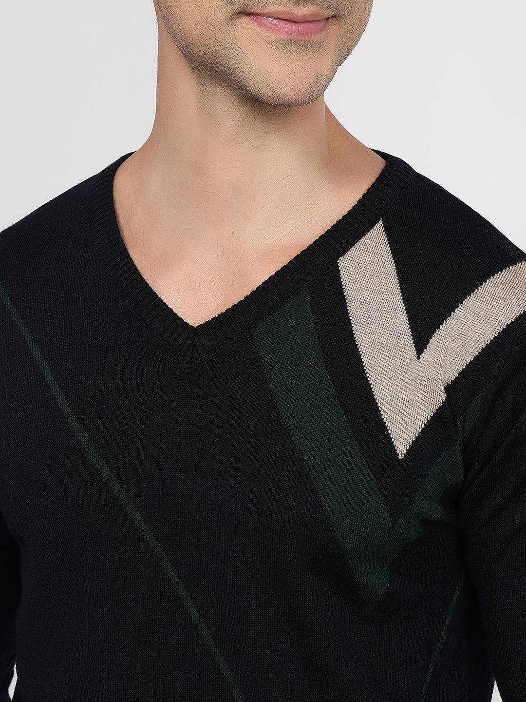 Raymond Men Blue Structure Acrylic Sweatshirt - Image 6