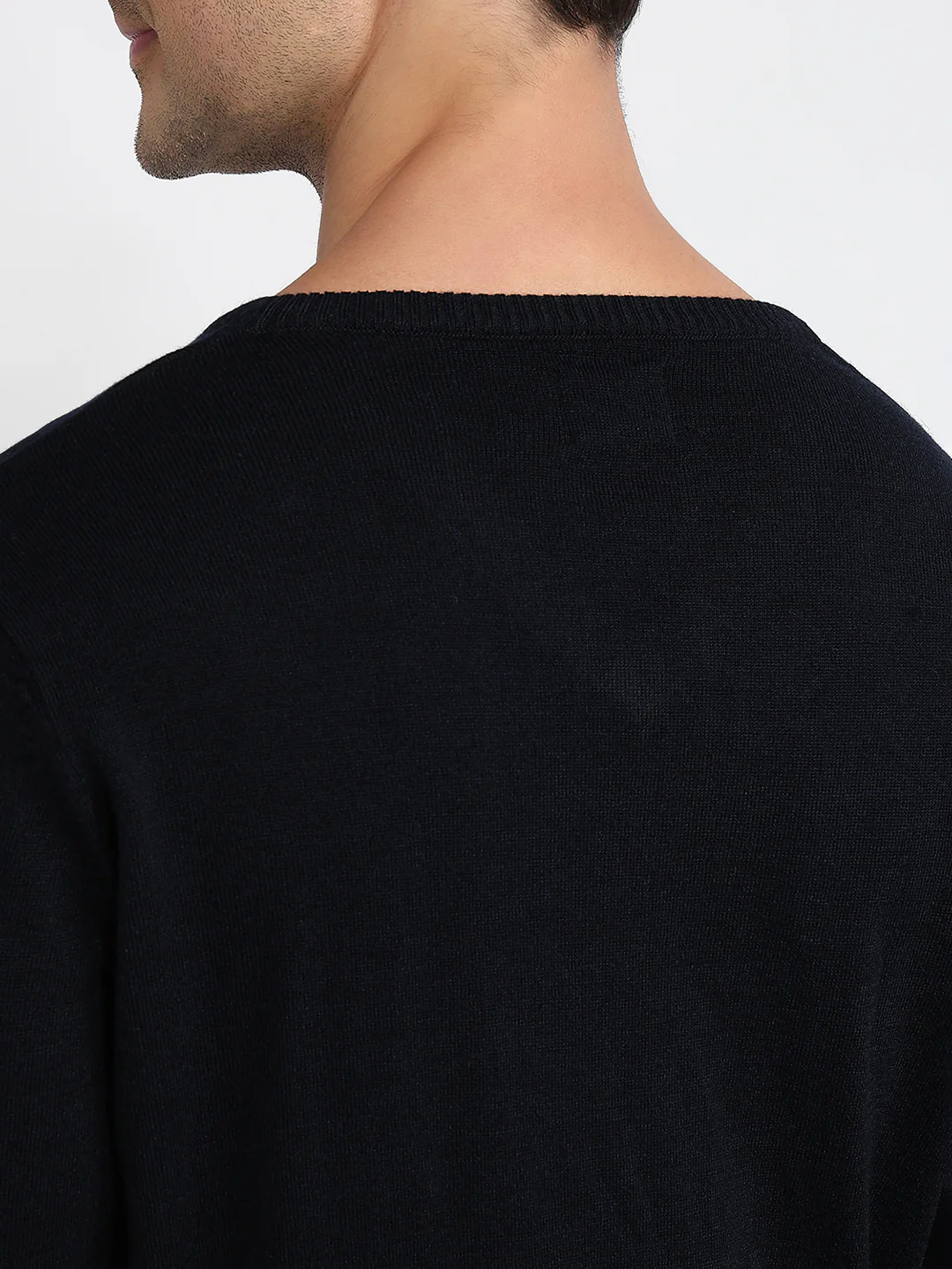 Raymond Men Blue Structure Acrylic Sweatshirt - Image 7