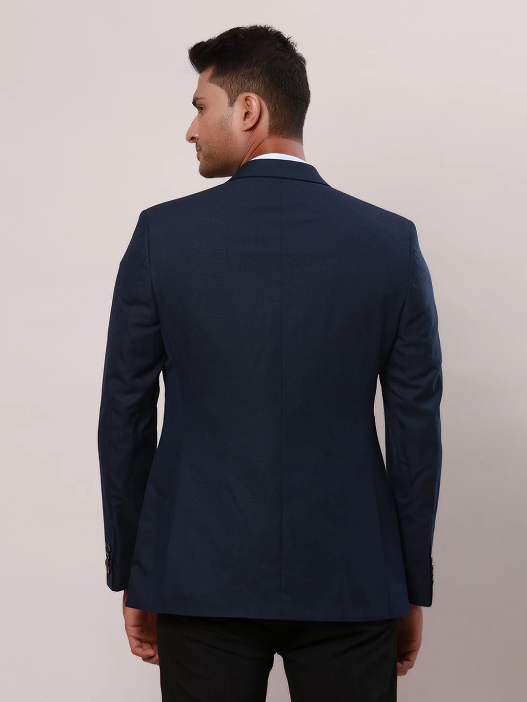 Raymond Men Blue Structure Regular Fit Polyester Blend Blazer - Image 4