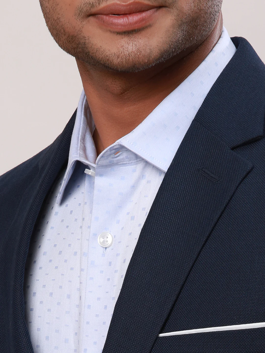 Raymond Men Blue Structure Regular Fit Polyester Blend Blazer - Image 6