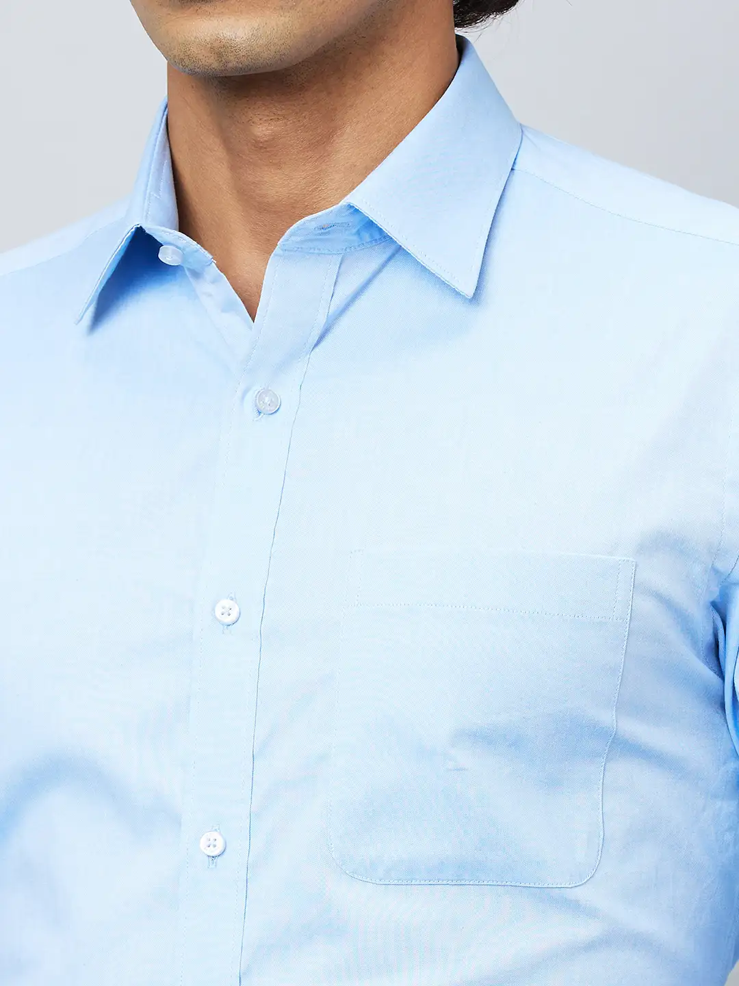 Raymond Men Blue Slim Fit Structure Formal Shirt - Image 7