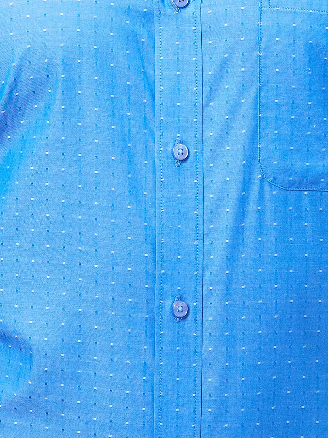 Raymond Men Blue Structure Slim Fit Cotton Shirt - Image 7