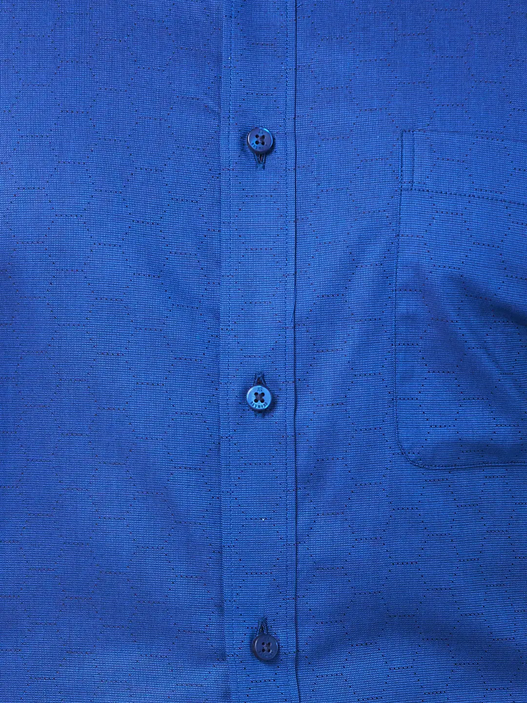 Raymond Men Blue Structure Slim Fit Cotton Shirt - Image 7