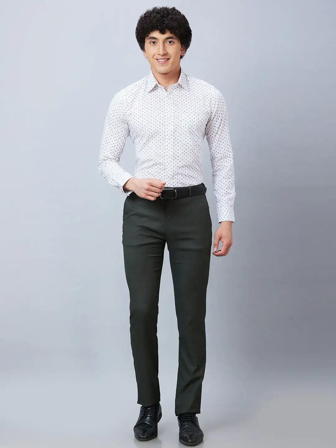 Raymond Men White Structured Slim Fit Cotton Formal Shirt - Image 6