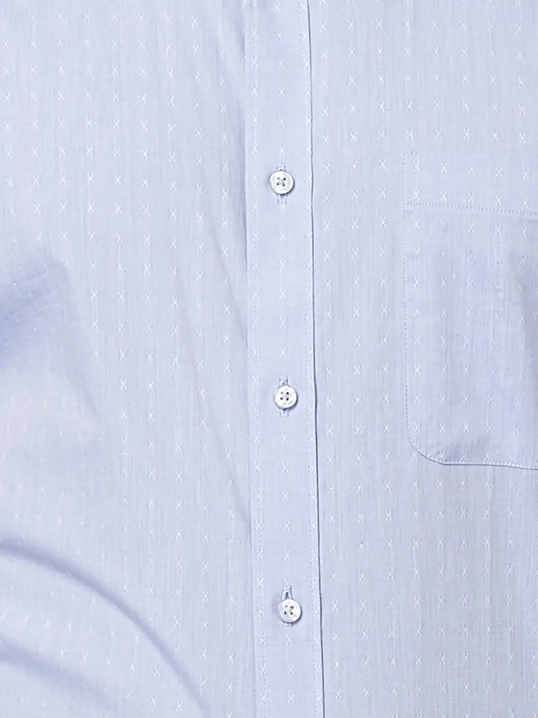 Raymond Men Blue Structure Slim Fit Cotton Shirt - Image 7