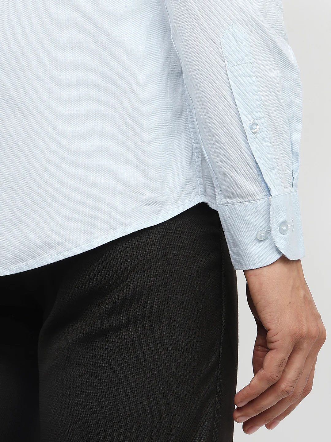 Raymond Men Blue Structure Slim Fit Cotton Shirt - Image 7