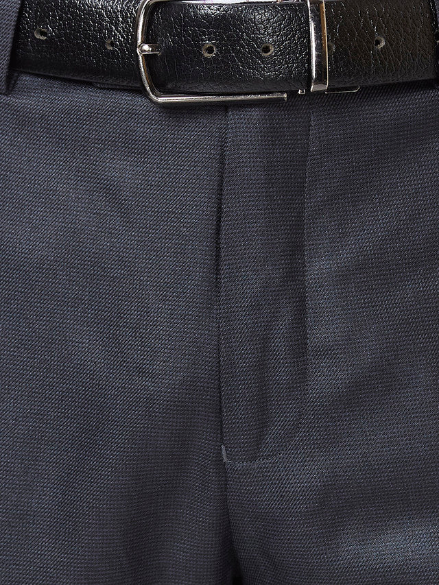 Raymond Men Blue Structure Slim Fit Polyester Trouser - Image 7