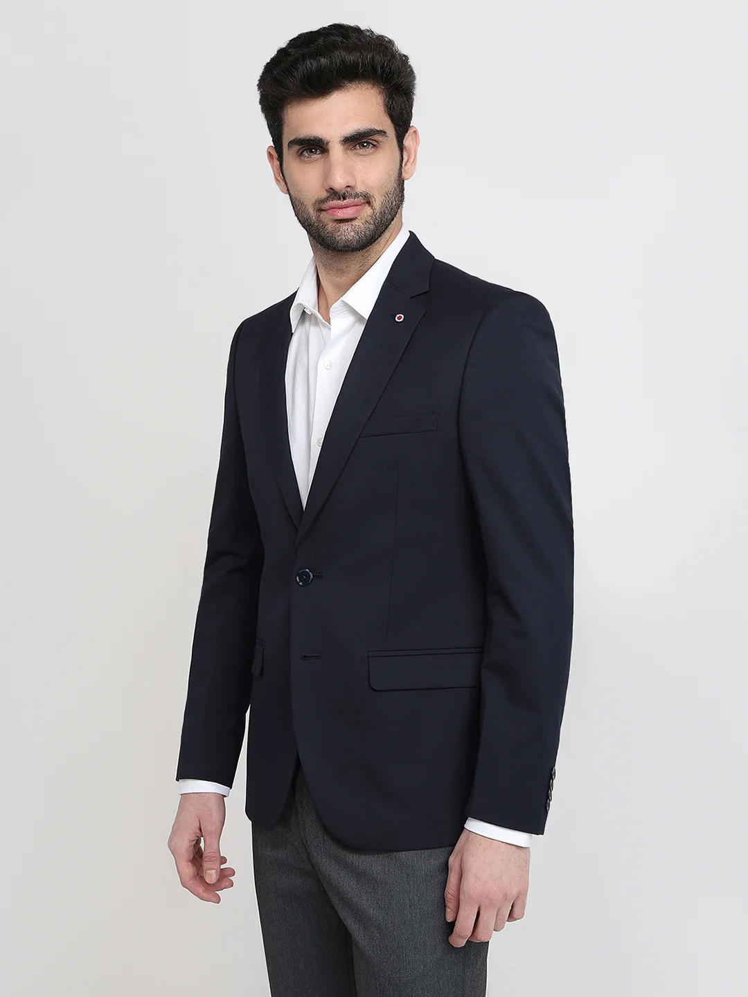 Raymond Men Blue Twill Regular Fit Polyester Blend Blazer - Image 2