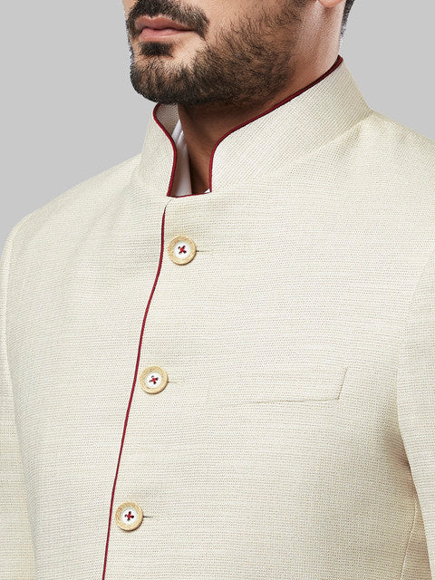 Raymond Men Brown Checks Contemporary Fit Polyester Blend Suit - Image 5