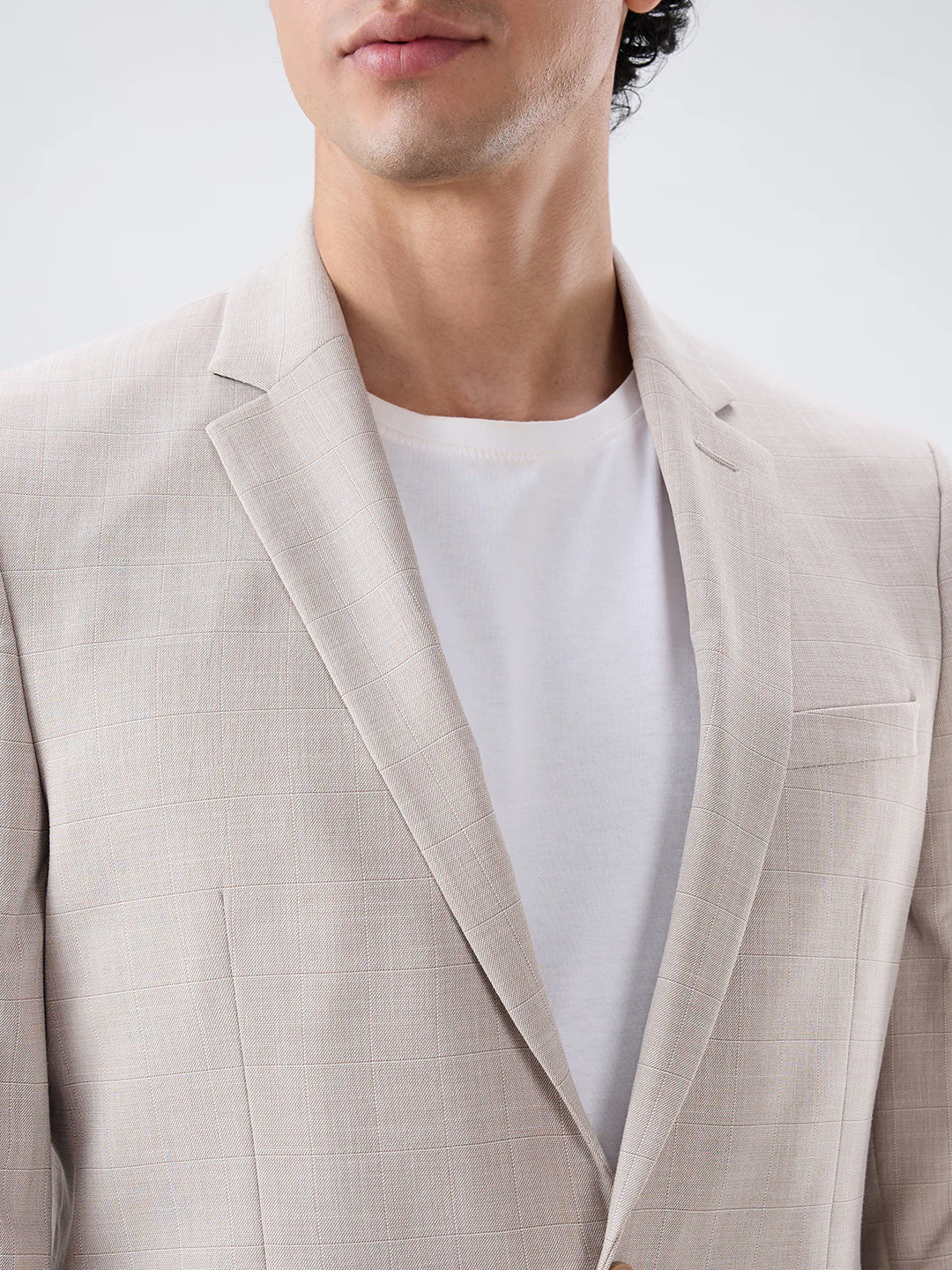 Raymond Men Brown Contemporary Fit Checks Jacket - Image 6