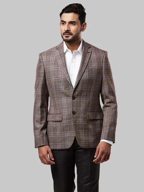 Raymond Men Brown Contemporary Fit Jacket