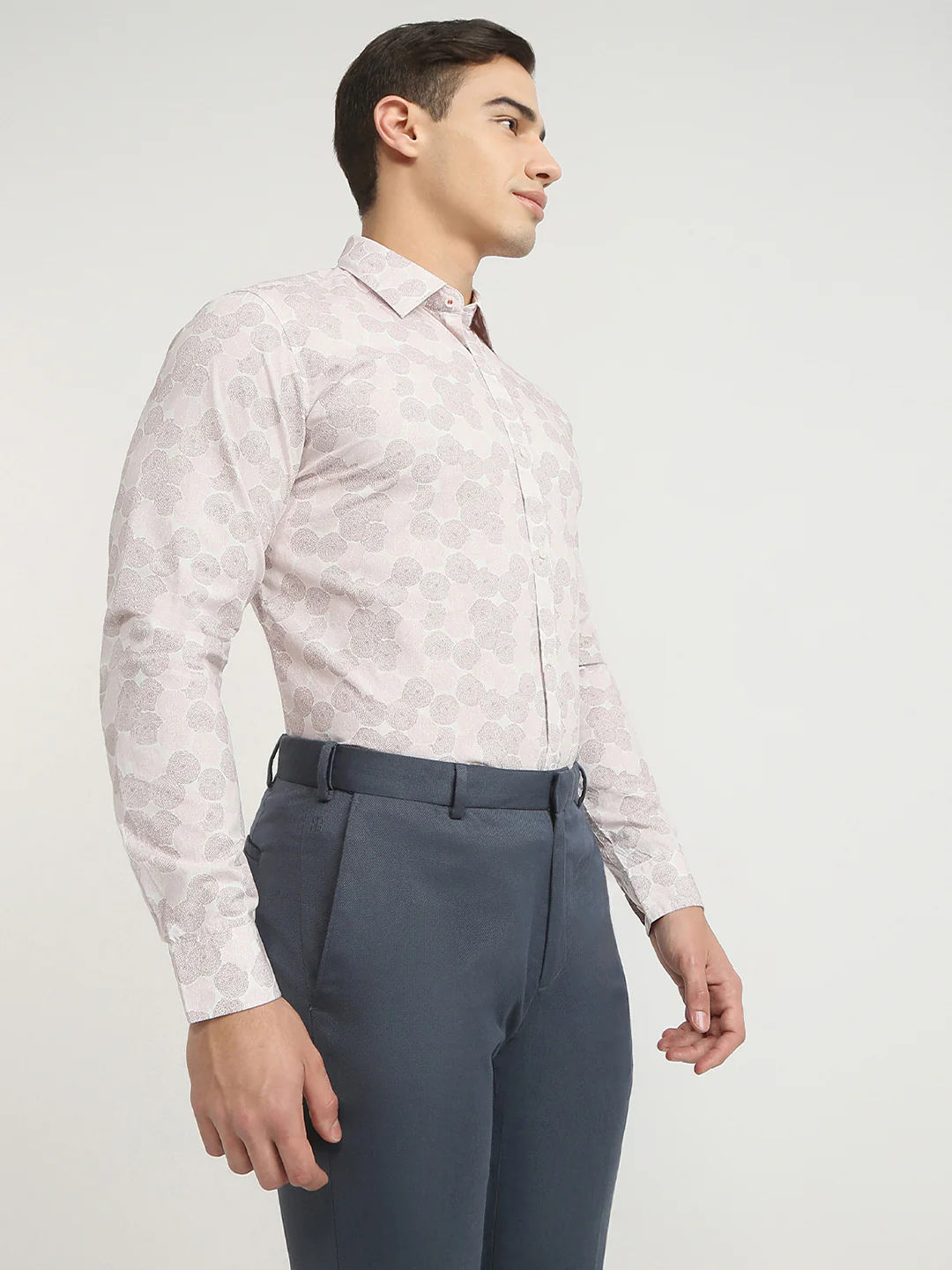 Raymond Men Brown Printed Regular Fit Cotton Blend Shirt - Image 2