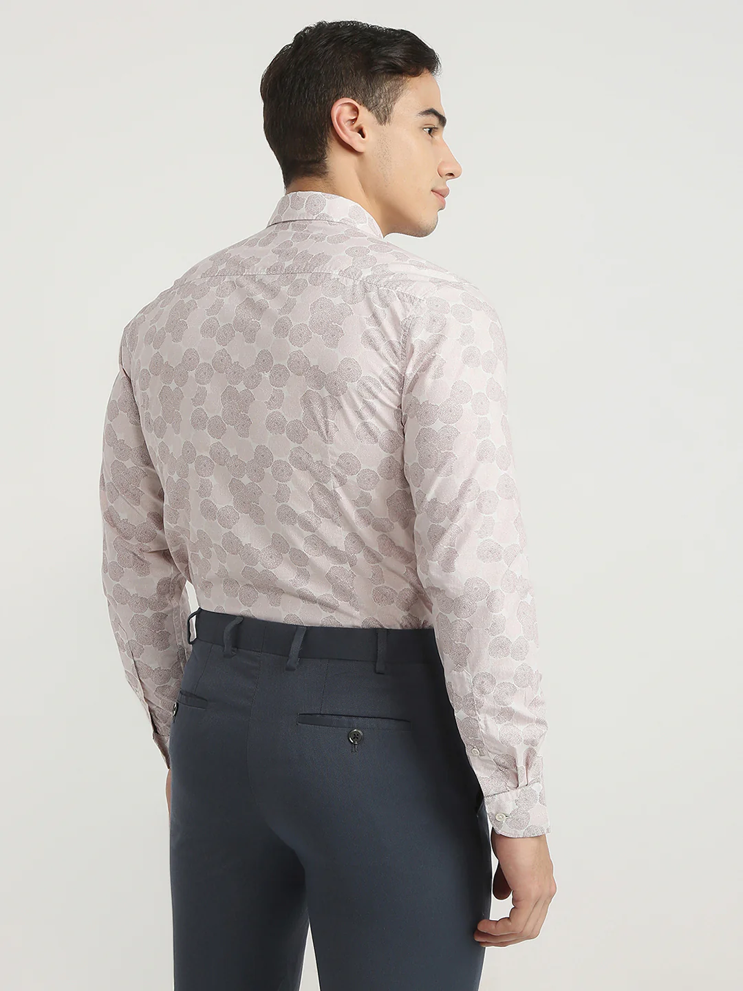 Raymond Men Brown Printed Regular Fit Cotton Blend Shirt - Image 4