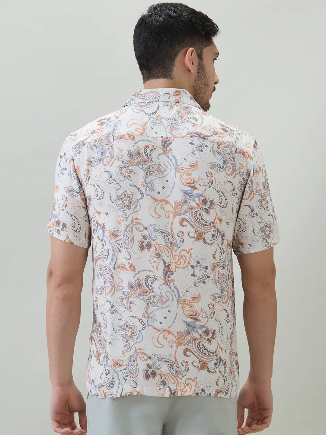 Raymond Men Brown Printed Regular Fit Viscose Blend Casual Shirt - Image 4