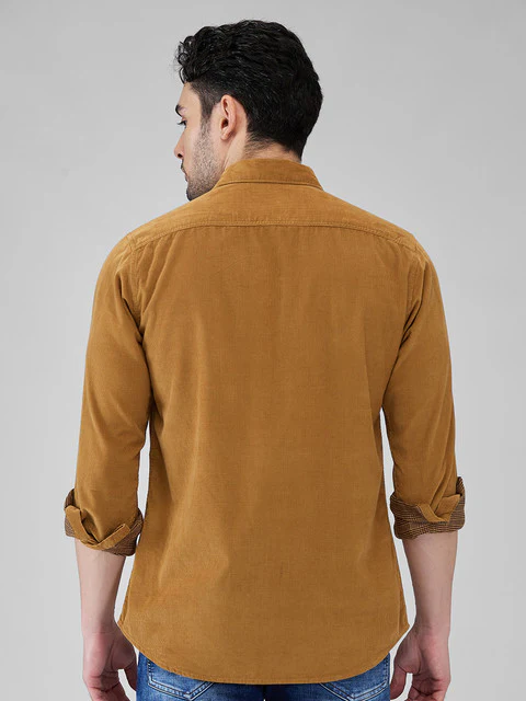 Raymond Men Brown Printed Slim Fit Cotton Shirt - Image 4