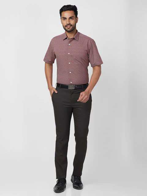 Raymond Men Brown Slim Fit Checks Trouser - Image 6