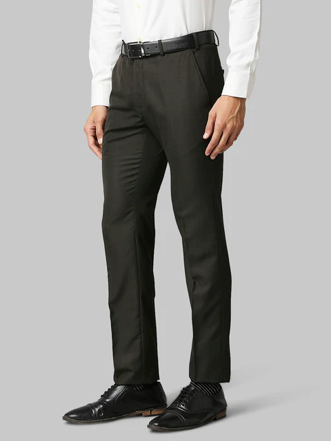 Raymond Men Brown Slim Fit Checks Trouser - Image 3