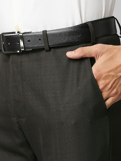 Raymond Men Brown Slim Fit Checks Trouser - Image 6